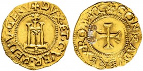 ITALIA 
 Genova 
 Dogi Biennali, 1528-1797. Scudo d'oro. 3.36 g. Lunardi 190. Fr. 412. Traccia di montatura al D. Spl.