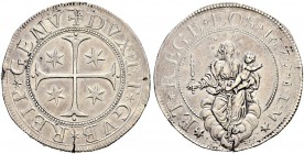 ITALIA 
 Genova 
 Dogi Biennali, 1528-1797. Scudo stretto 1679. 38.06 g. MIR 294/38. Dav. 3901. Colpetti al bordo. qSpl-Spl.