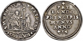 ITALIA 
 Venezia 
 Pietro Lando, 1539-1545. Osella 1539 AN I. 9.24 g. Montenegro 437a. Paolucci 19. Molto rara. qBB/BB.