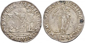 ITALIA 
 Venezia 
 Pasquale Cicogna, 1585-1595. Ducato s. d. 27.98 g. Montenegro 857. Paolucci p. 75,13. Spl.