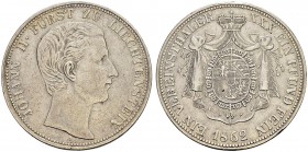 LIECHTENSTEIN 
 Johann II. 1858-1929. Vereinstaler 1862. 18.41 g. Divo 87. HMZ 2-1373a. Selten. Sehr schön.