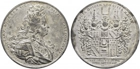 SCHWEDEN 
 Karl XII. 1697-1718. Zinnmedaille 1699. Auf den Tod des Senators Carl Bonde. Stempel von C. G. Hartman. Drapiertes Brustbild nach rechts. ...