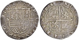 SPANIEN 
 Königreich 
 Felipe II. 1556-1598. 4 Reales o. J., Sevilla. Mmz. P. 13.59 g. C.T. 311. Gutes sehr schön.