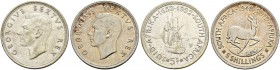 SÜDAFRIKA 
 George VI. 1936-1952. 5 Shillings 1948. 5 Shillings 1952. Gutes vorzüglich.
 (2)