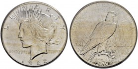 USA 
 1 Dollar 1922, S-San Francisco. Peace Dollar. PCGS MS65. FDC.