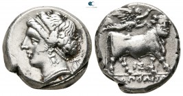 Campania. Neapolis 340-241 BC. Didrachm AR