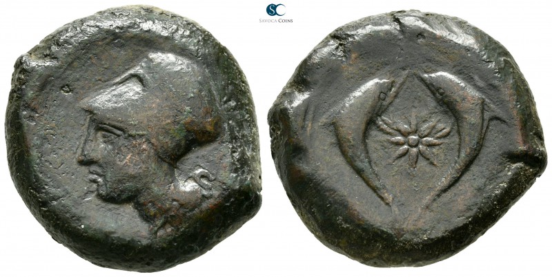 Sicily. Syracuse. Dionysios I. 405-367 BC. 
Drachm Æ

30mm., 33,30g.

ΣYPA,...