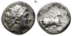 Kings of Macedon. Amphipolis. Philip II. 359-336 BC. Posthumous issue, struck under Kassander, Philip IV, or Alexander (son of Kassander). 1/5 Tetradr...