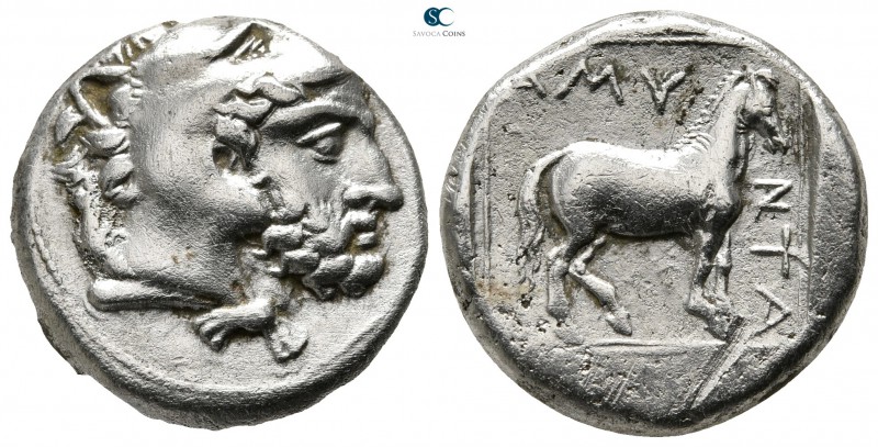 Kings of Macedon. Aigai. Amyntas III 393-369 BC. 
Stater AR

20mm., 9,36g.
...