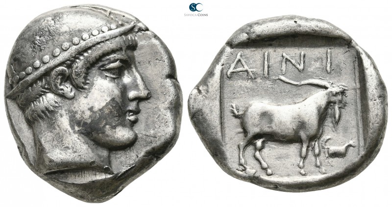 Thrace. Ainos circa 460-440 BC. 
Tetradrachm AR

23mm., 16,16g.

Head of He...