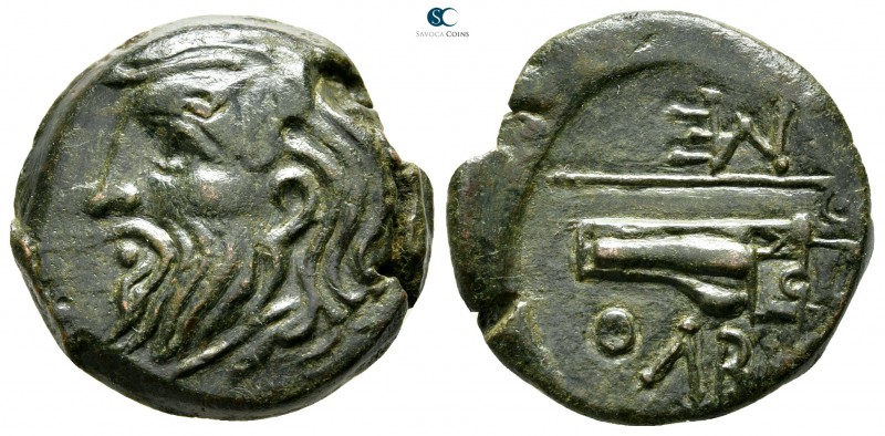 Scythia. Olbia 330-250 BC. 
Bronze Æ

20mm., 6,84g.

Horned head of Borysth...