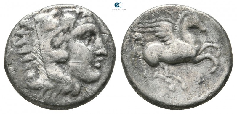 Illyria. Dyrrhachion 344-300 BC. 
Drachm AR

14mm., 1,93g.

 Head of Herakl...