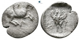 Akarnania. Leukas 440-400 BC. Diobol AR