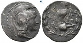 Attica. Athens. ΔΗΜΗ- (Deme-), ΙΕΡΩ- (Hiero-), magistrates circa 196-187 BC. Struck 174/3 BC. Tetradrachm AR. New Style coinage. Class II