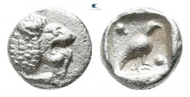Ionia. Miletos  525-500 BC. Tetartemorion AR