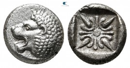 Ionia. Miletos  520-470 BC. Diobol AR