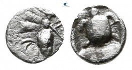Ionia. Uncertain mint 500-400 BC. Tetartemorion AR
