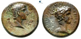 Lydia. Sardeis . Germanicus, with Drusus 4 BC-AD 19. Bronze Æ