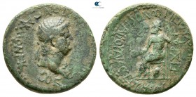 Phrygia. Akmoneia  . Nero AD 54-68. ΣΕΡΟΥΗΝΙΟΣ ΚΑΠΙΤΩΝ, ΙΟΥΛΙΑ ΣΕΟΥΗΡΑ (Servenius Capito, Archon, with his wife Julia Severa). Bronze Æ...