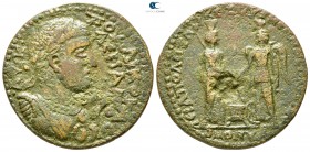 Phrygia. Hierapolis . Valerian I AD 253-260. Homonoia-issue with Smyrna. Bronze Æ