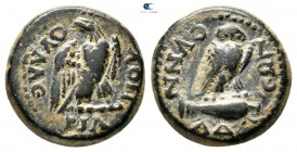 Phrygia. Synnada. Pseudo-autonomous issue AD 14-37. Time of Tiberius; Klaudios Valerianos, magistrate. Bronze Æ