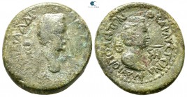 Cilicia. Flaviopolis. Antoninus Pius, with Faustina Senior AD 138-161. Dated CY 68=AD 140/1. Assarion Æ