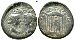 Mysia. Pergamon. Tiberius and Livia AD 14-37. P. Petronius P. f., proconsul of Asia. Bronze Æ