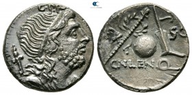 Cn. Cornelius Lentulus 76-75 BC. Uncertain Mint in Spain. Denarius AR