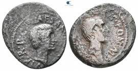 The Triumvirs. Octavian 30-29 BC. November-December 43 BC. Military mint traveling with Lepidus in Italy.. Denarius AR
