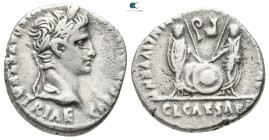 Augustus 27 BC-AD 14. Struck 2 BC-AD 4. Lugdunum (Lyon). Denarius AR