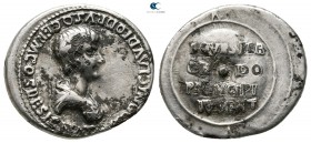 Nero as Caesar AD 50-54. Rome. Foureé Denarius AR