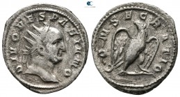 Divus Vespasianus AD 79. Commemorative issue struck under Trajan Decius. Rome. Antoninianus AR
