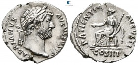 Hadrian AD 117-138. Struck circa AD 128/9. Rome. Denarius AR