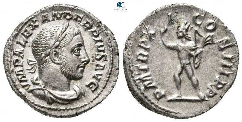 Severus Alexander AD 222-235. Rome
Denarius AR

18mm., 3,64g.

IMP ALEXANDE...