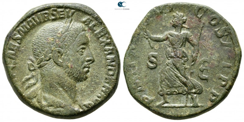 Severus Alexander AD 222-235. Rome
Sestertius Æ

28mm., 19,32g.

IMP CAES M...