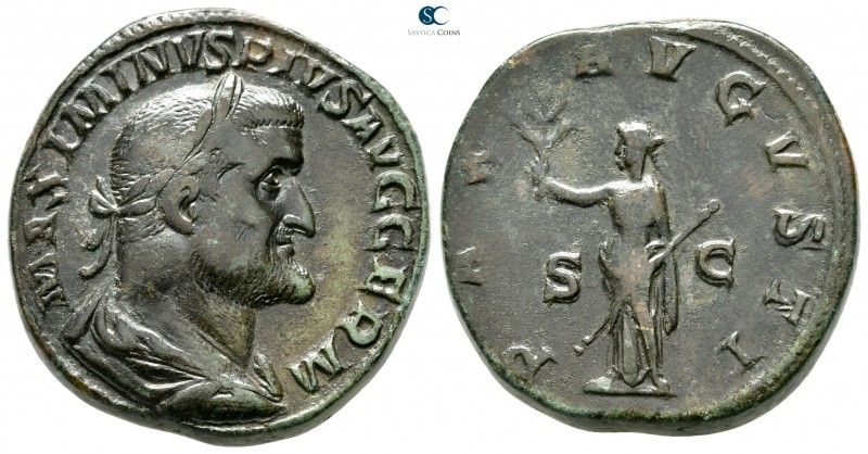Maximinus I Thrax AD 235-238. Rome
Sestertius Æ

mm., 25,28g.

IMP MAXIMINV...