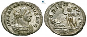 Aurelian AD 270-275. Mediolanum. Antoninianus Æ silvered