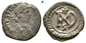 Justinian I AD 527-565. Struck 537-552. Carthago. Half Siliqua AR