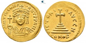 Maurice Tiberius AD 582-602. Constantinople. 8th officina. Solidus AV