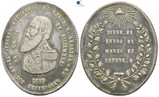 Bolivia
Bolivia. Potosi.  AD 1865. Melgarejo. oval military medal AR