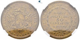 Bolivia
Bolivia. Potosi.  AD 1902. 50 Centavos Æ