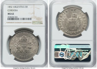 Cordoba. Provincial 8 Reales 1852 MS62 NGC, Cordoba mint, KM32. With attractive cartwheel luster and gunmetal hues upon a satin lower fields, this eye...