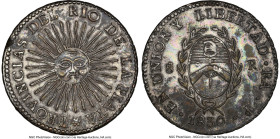 Rio de la Plata 8 Reales 1830 RA-P AU58 NGC, La Rioja mint, KM20. A remarkable example of this popular "Sun-face" issue showing attractive designs and...