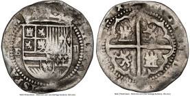 Philip II Cob 2 Reales ND (1578-1595) P-B VF25 NGC, Potosi mint, Cal-370. 6.39gm. An evenly circulated piece retaining a bold mintmark/assayer and cle...