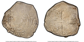 Philip III Cob 4 Reales ND (1612-1616) P-Q VF Details (Scratch) PCGS, Potosi mint, KM9, Cal-770. 13.12gm. With a bold assayer, mint and denomination, ...