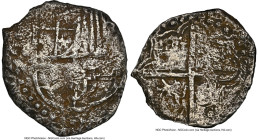 Philip III "Pre-Motherlode Atocha" Cob 4 Reales ND (1616-1617) P-M Genuine NGC, Potosi mint, KM9. 10.10gm. Grade "6 points". Salvaged from the "Nuestr...