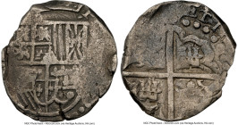 Philip III Cob 4 Reales 1621 P-P VF25 NGC, Potosi mint, KM9, Cal-780. Castles and Lions transposed. 13.32gm. A classic variety attributed by Calico to...