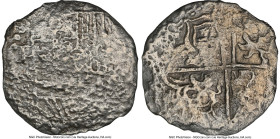 Philip III "Pre-Motherlode Atocha" Cob 4 Reales ND (1598-1621) Genuine NGC, Potosi mint, KM9. 9.57gm. Grade "6 points". Salvaged from the "Nuestra Señ...