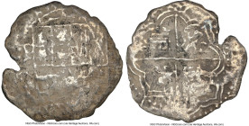 Philip III "Pre-Motherlode Atocha" Cob 8 Reales ND (1613-1617) P-Q Genuine NGC, Potosi mint, KM10, Cal-916. 12.41gm. Grade "8 points". Salvaged from t...