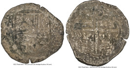 Philip III "Pre-Motherlode Atocha" Cob 8 Reales ND (1616-1617) P-M Genuine NGC, Potosi mint, KM10, Cal-919. 21.38gm. Grade "9 points". Salvaged from t...